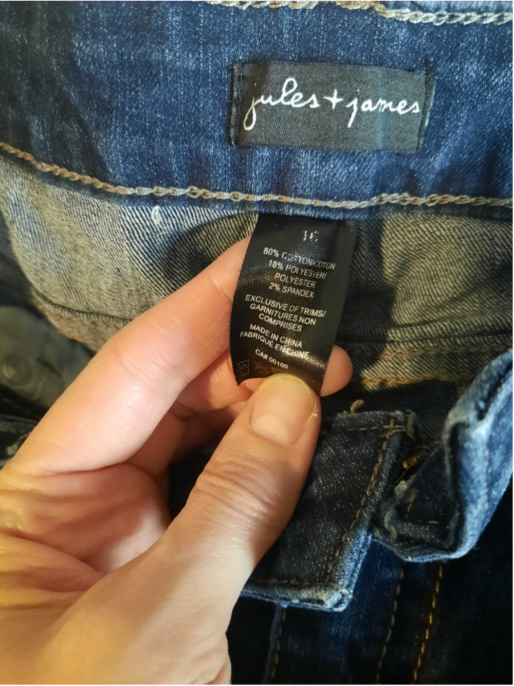Women's Jules + James Blue Straight Leg Jeans Size 12